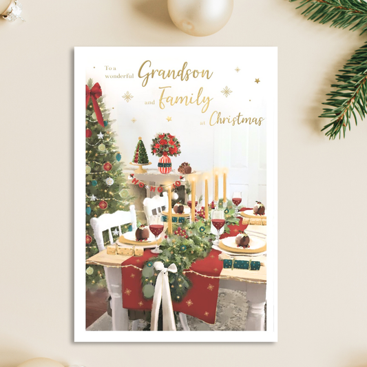 Grandson & Family Christmas Card - Essence