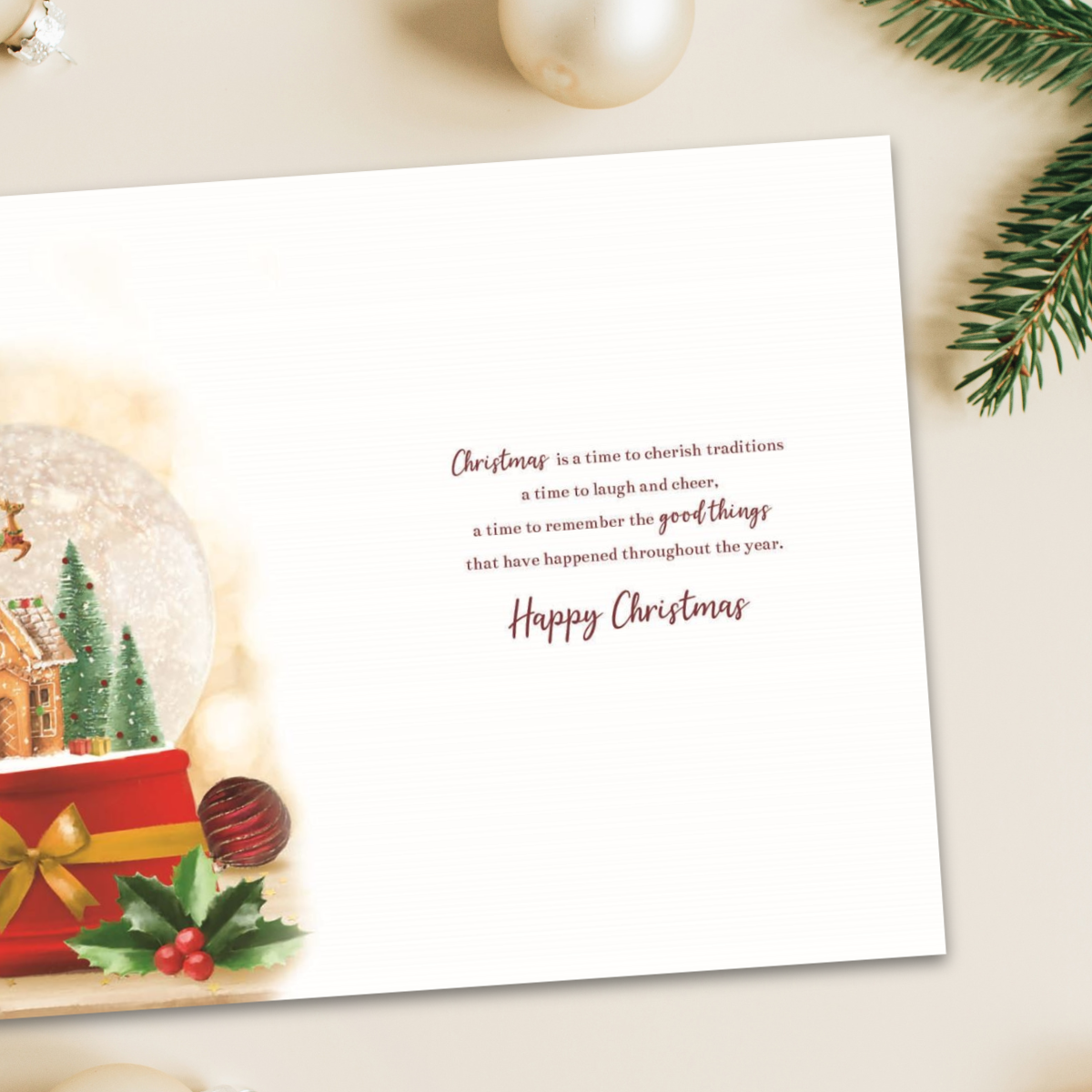 Brother & Sister-In-Law Christmas Card - Essence Snowglobe