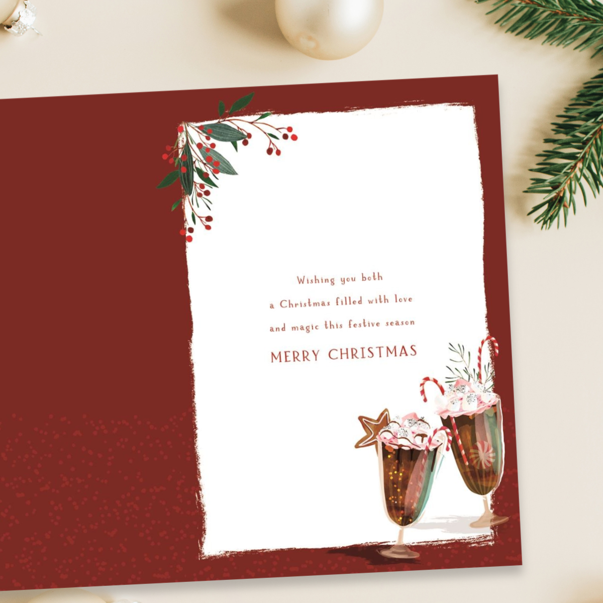 Grandson & Girlfriend Christmas Card - Skylight