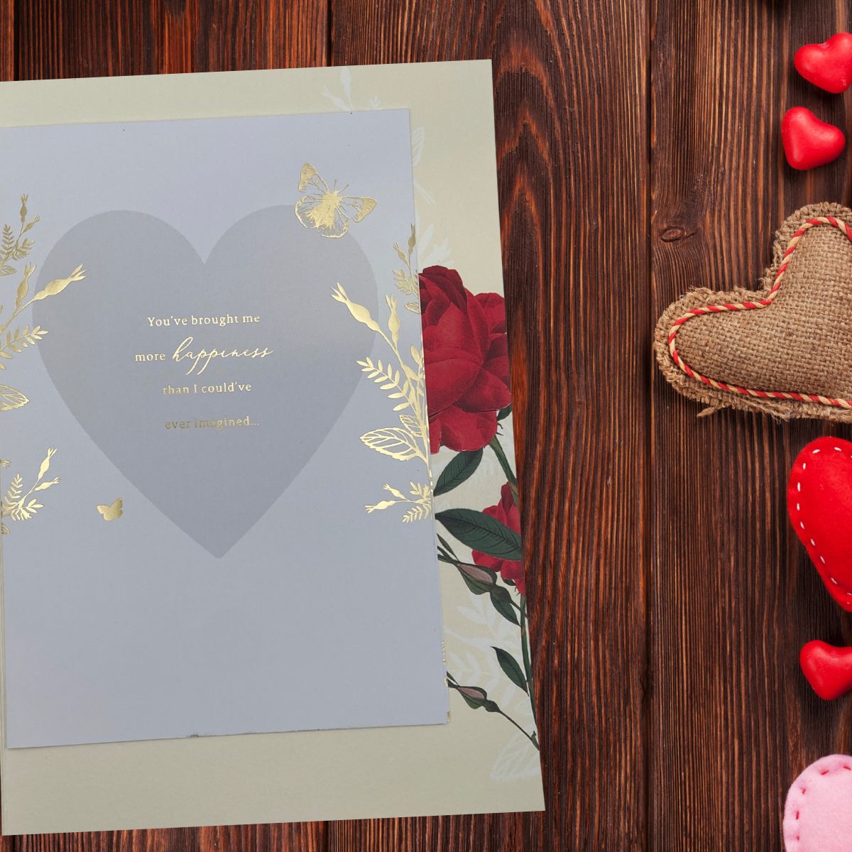 Wife Valentine's Day Large Card - RHS Red Rose