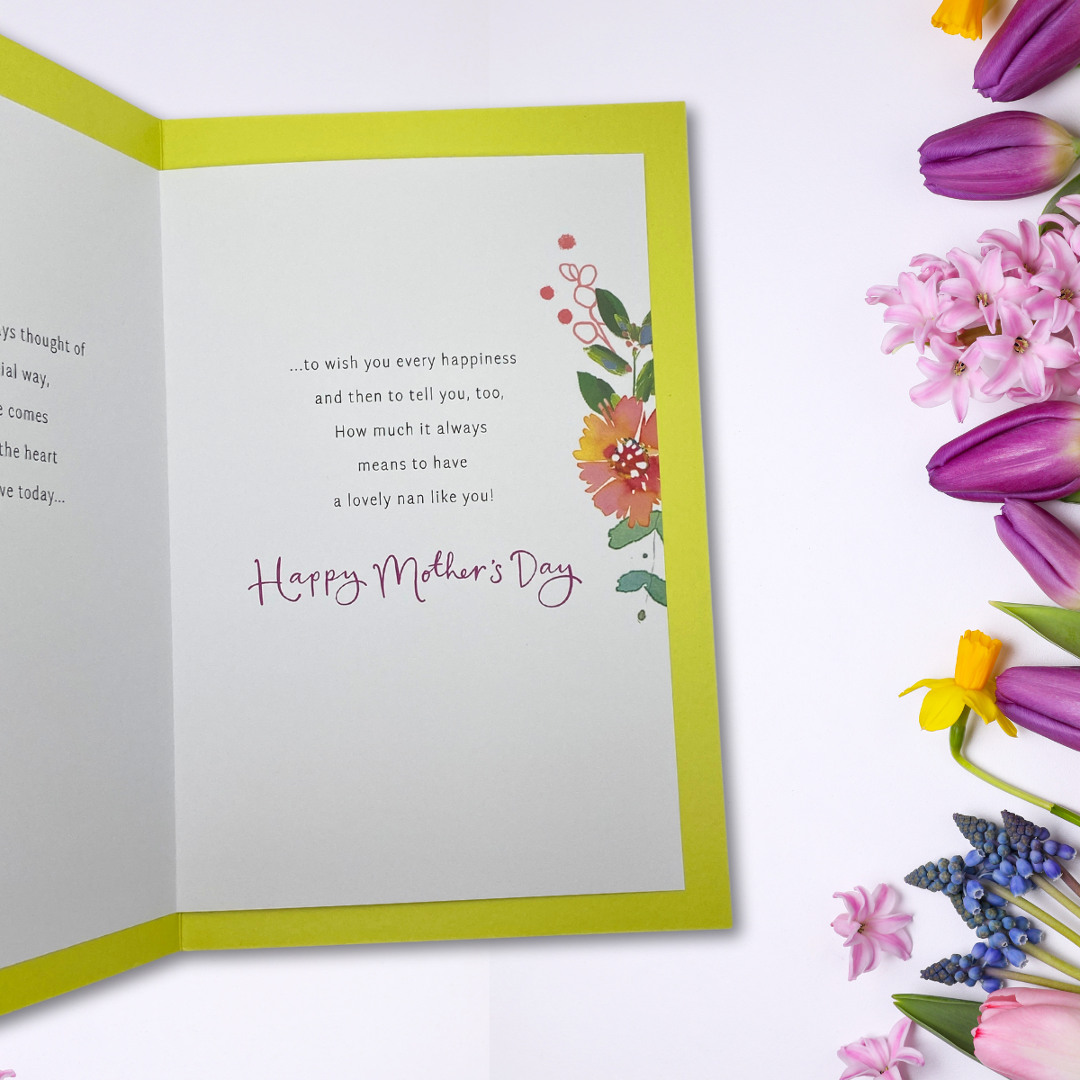 Nan Mother's Day Card - Floral Vase