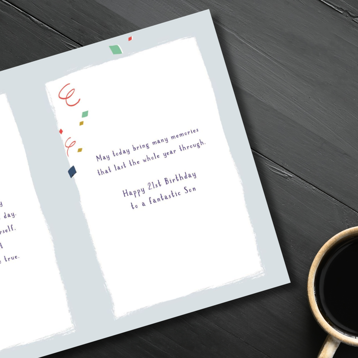 Son 21st Birthday Card - Skylight Cake
