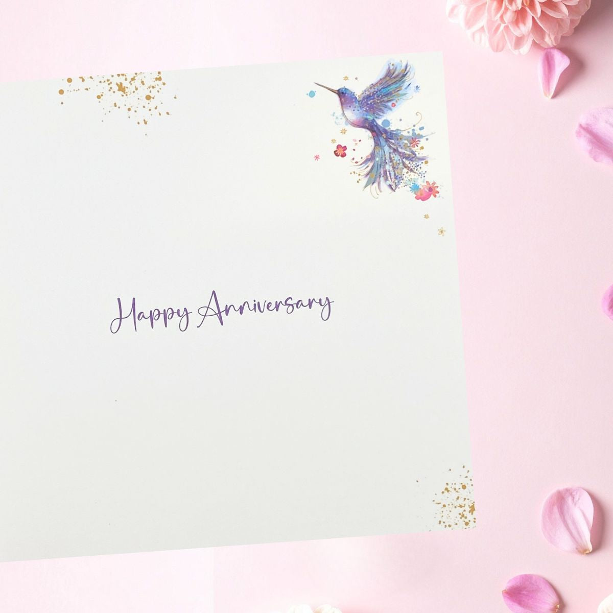 Happy Anniversary Card - Grace Hummingbird