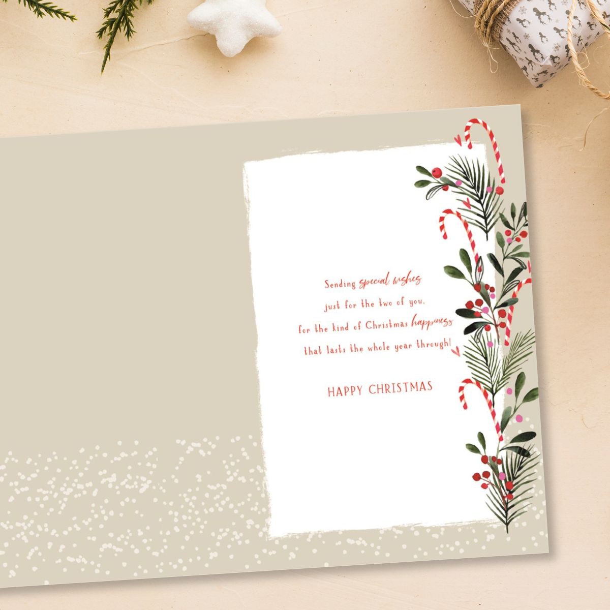 Mum & Partner Christmas Card - Skylight Floral Envelope