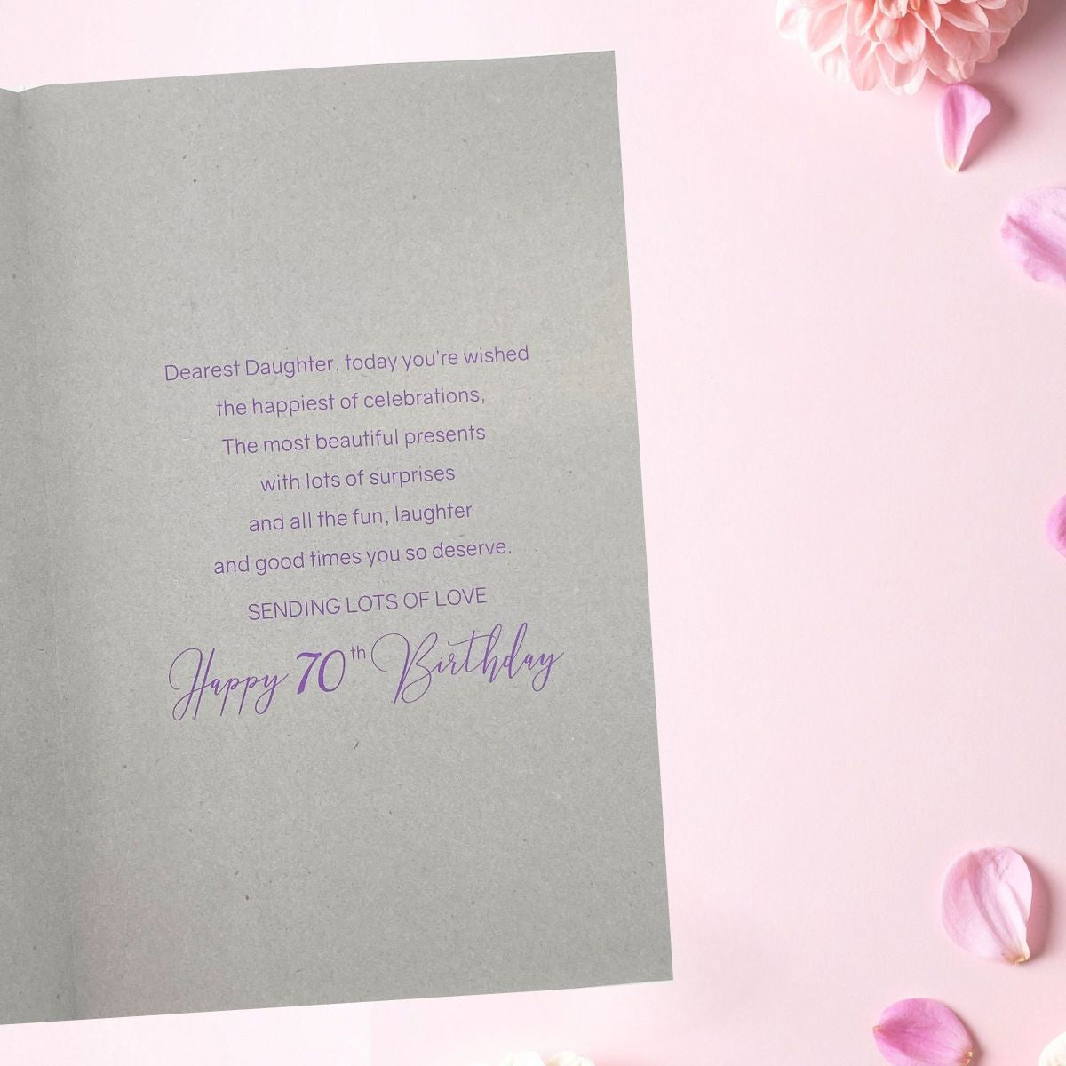 Daughter 70th Birthday Card - Grace Balloons & Gifts