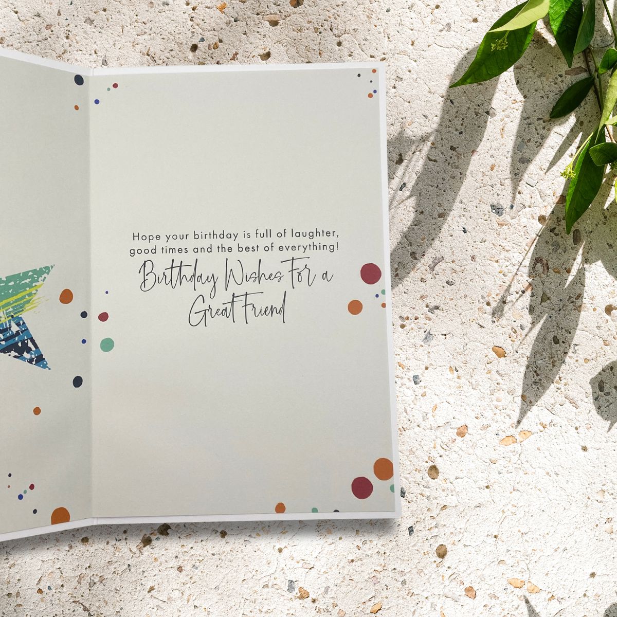 Friend Birthday Card - Lumino Colourful Stars
