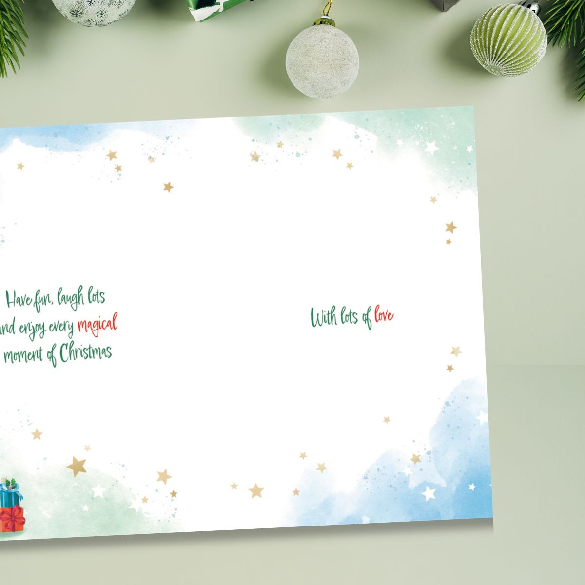 Great Grandson Christmas Card - Awash With Colour Dinosaur