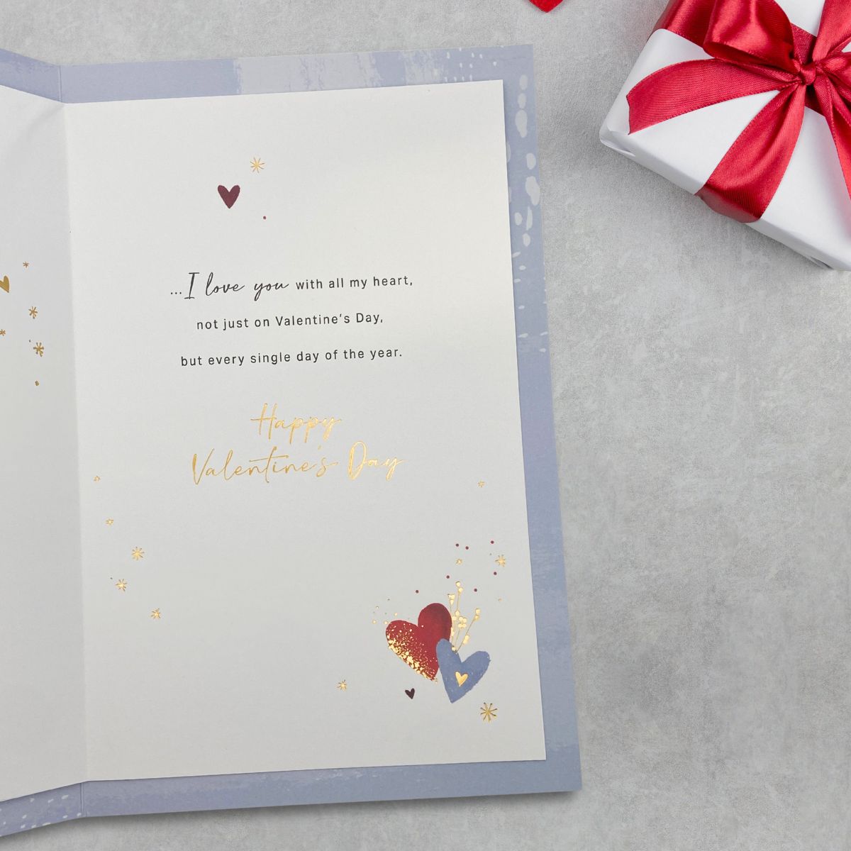Husband Valentine's Day Large Card - Shower Of Hearts