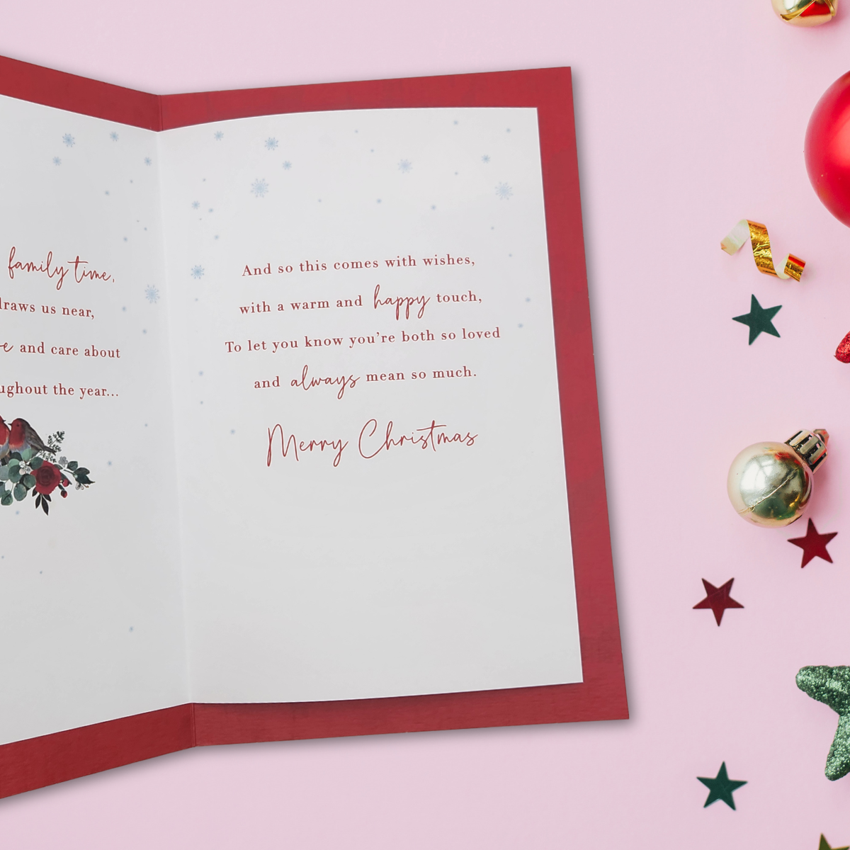 Daughter & Son-In-Law Christmas Card - Festive Garland