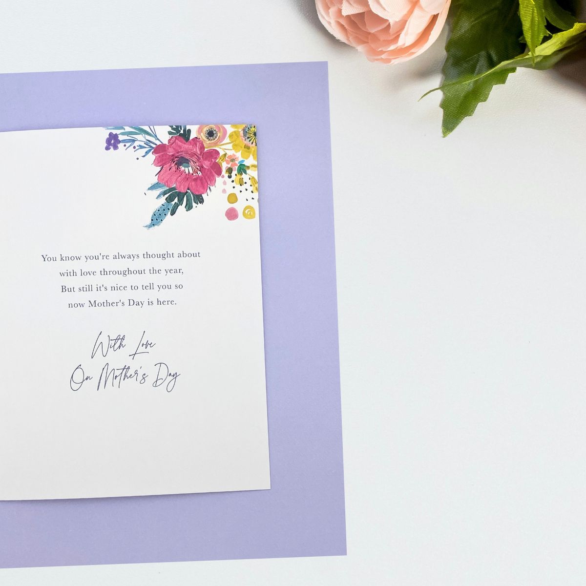 Wife Mother's Day Card - Sunshiny Hearts & Flowers