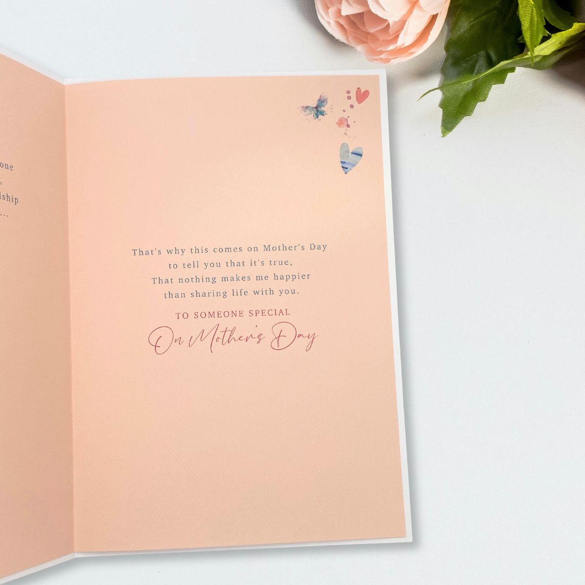 Someone Special Mother's Day Card - Hearts & Butterflies