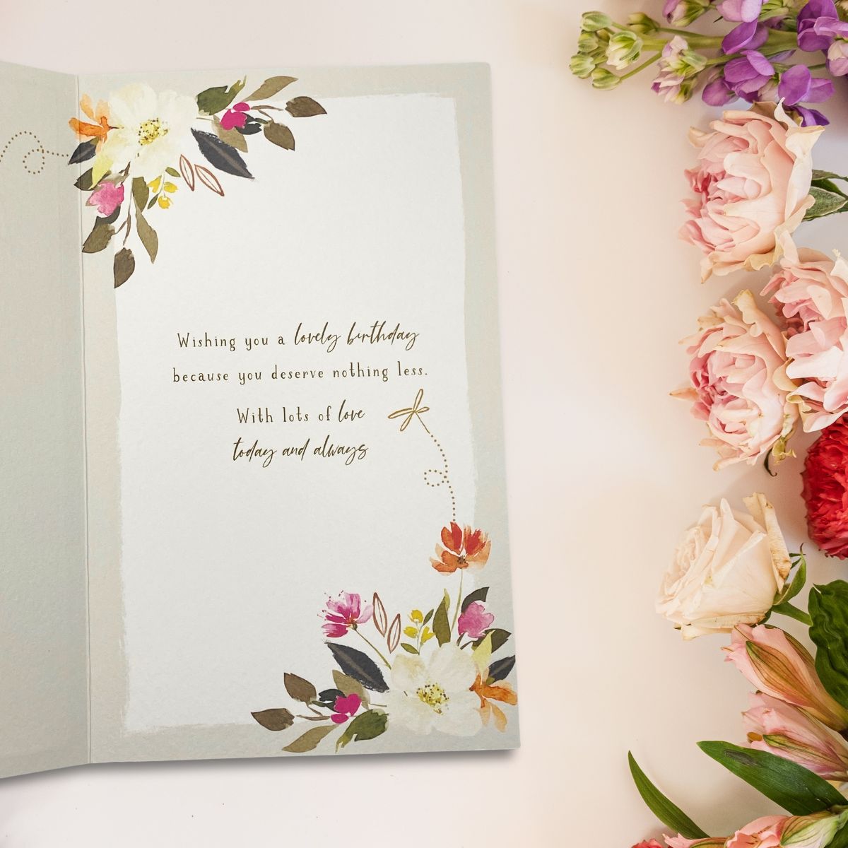 Skylight Birthday Card - Floral Wellies