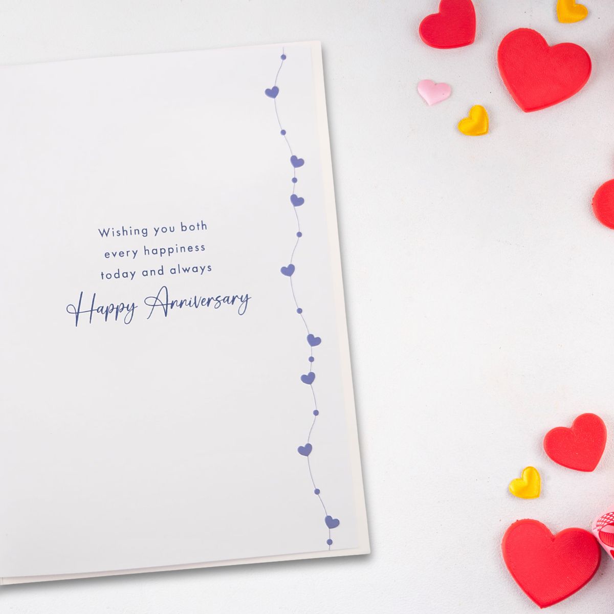 Brother & Sister-In-Law Wedding Anniversary Card - Silver Hearts