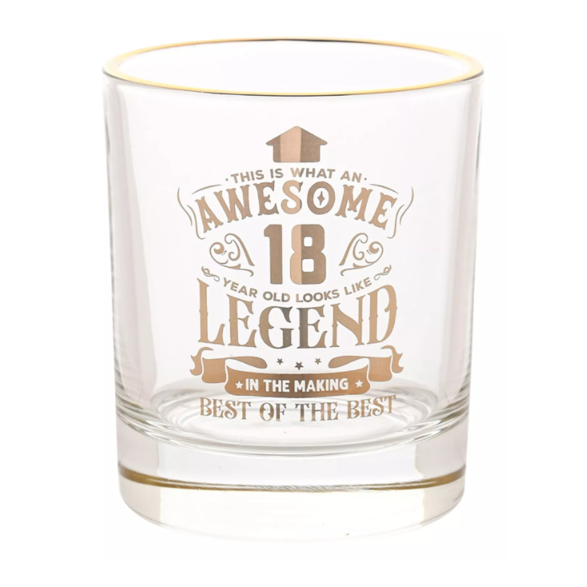 Age 18 Gift - Harvey Makin Legend Tumbler Glass - 18 Years