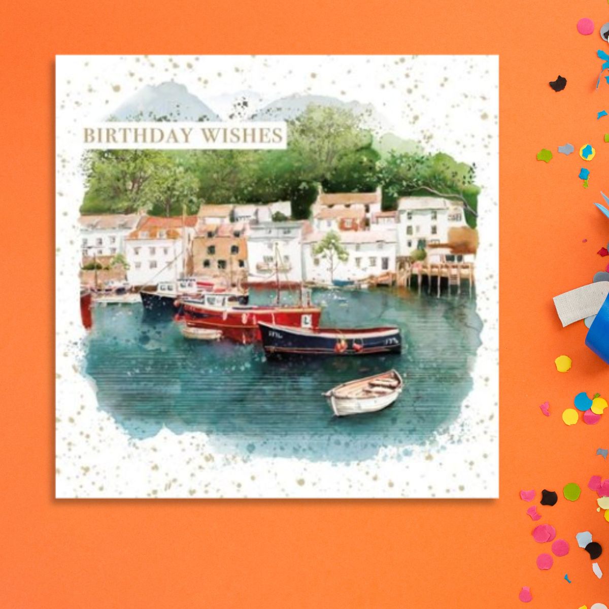 Pizazz Birthday Card - Harbour Scene