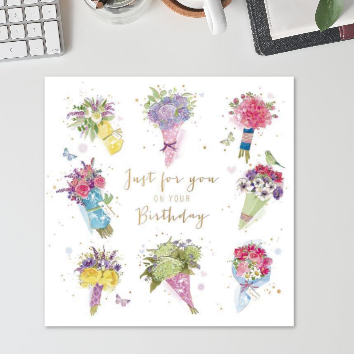 Cheri Birthday Card - Illustrated Bouquets