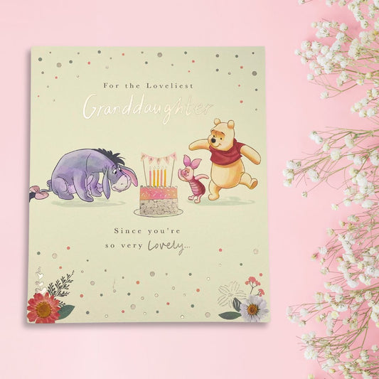 Granddaughter Birthday Card - Disney Winnie The Pooh