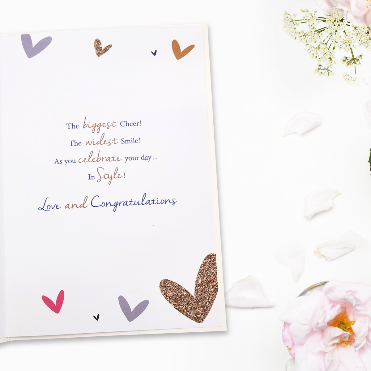 Son & Daughter-in-Law Wedding Day Card - Signature Hearts