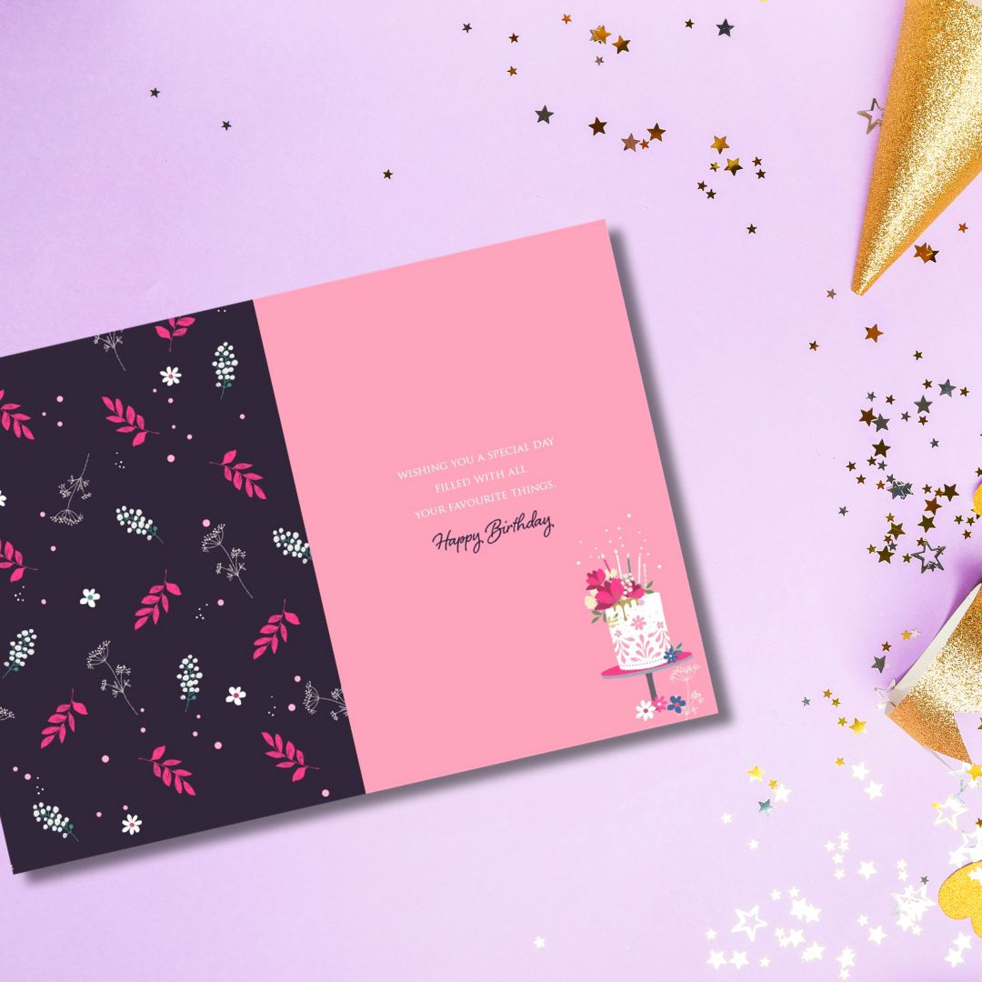 Joy Birthday Card - Birthday Cake