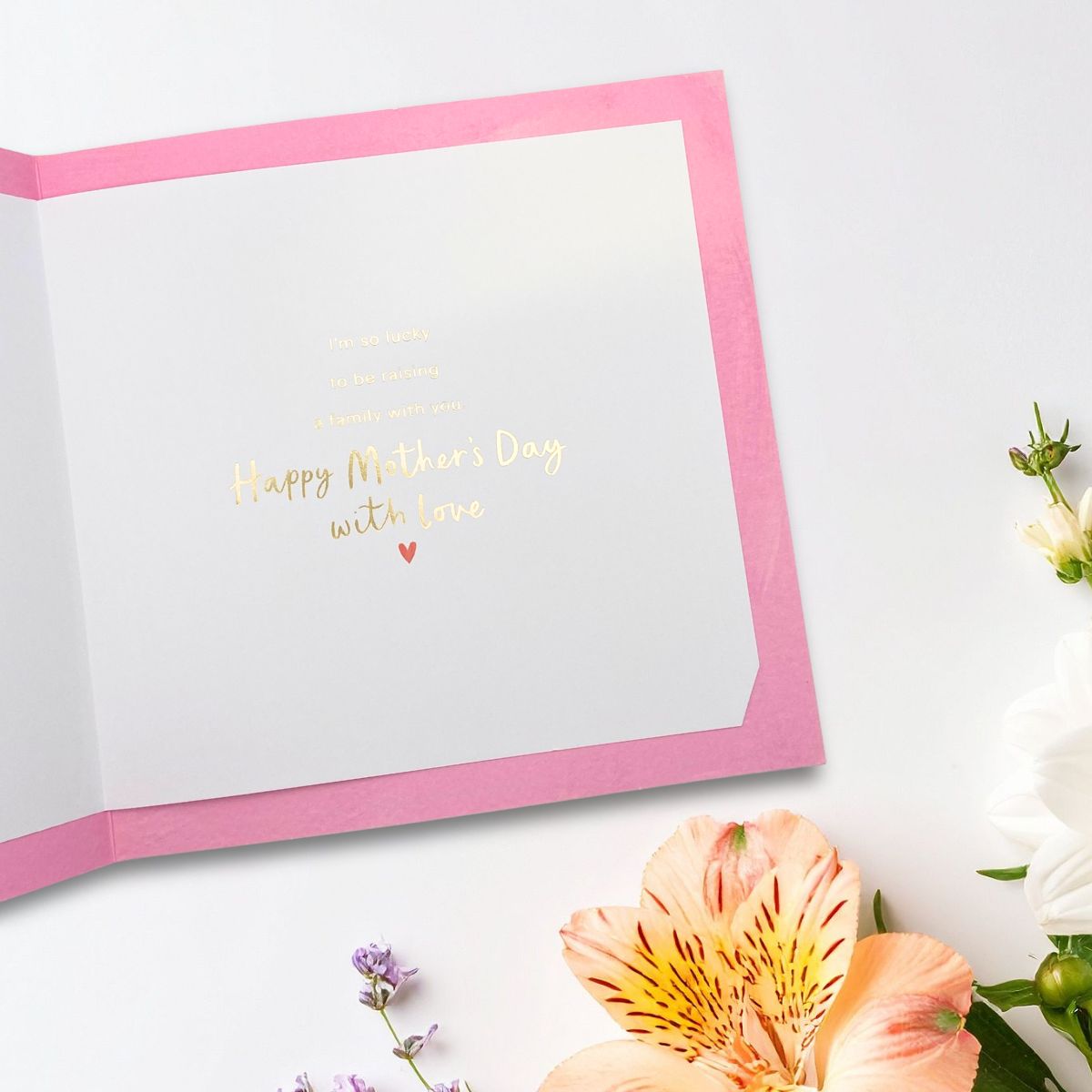 Partner Mother's Day Card - Coloured Hearts