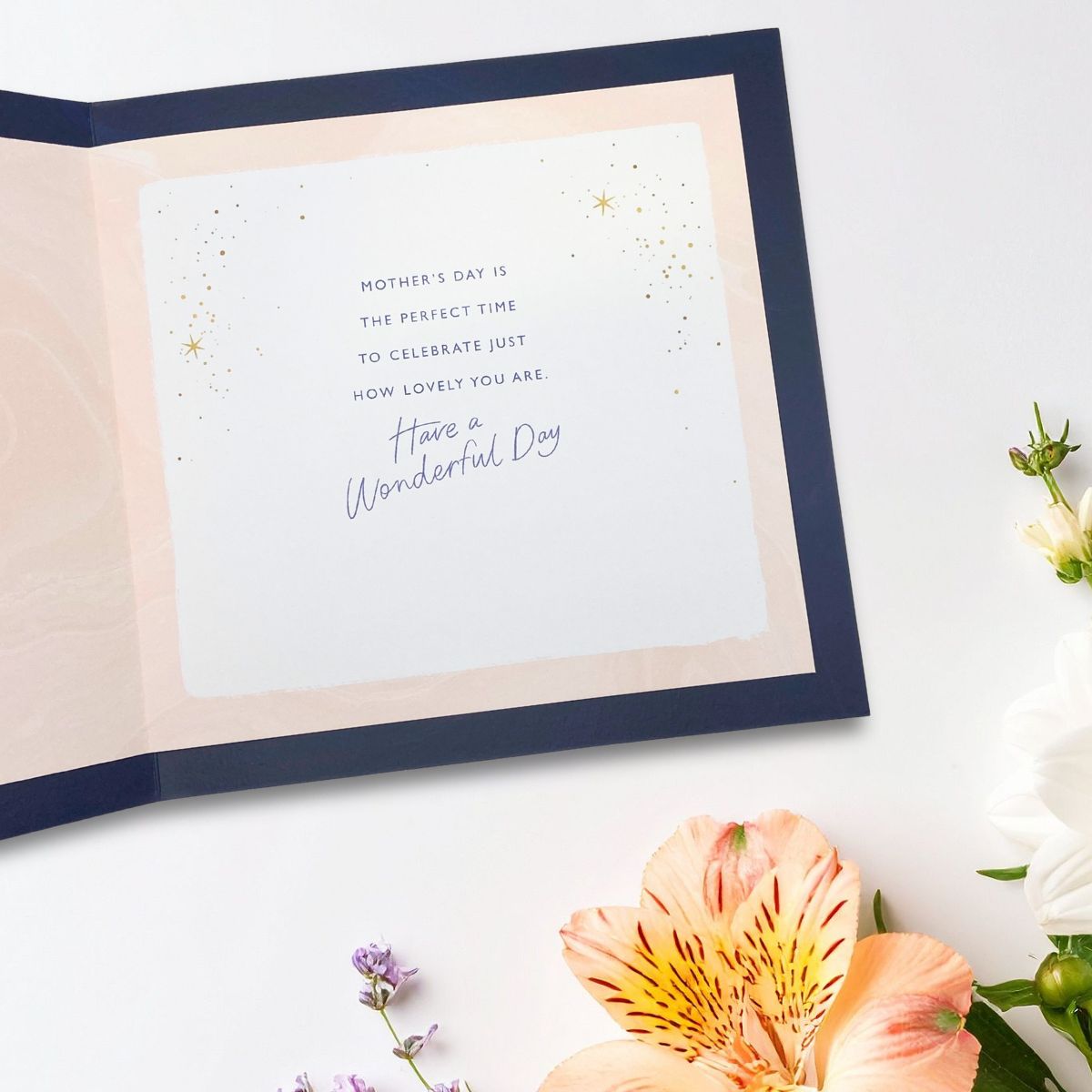 Open Mother's Day Card - Indigo Blush Perfume Bottle