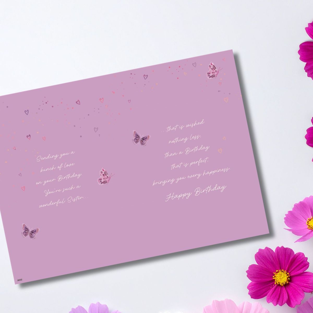 Sister Birthday Card - Tied Bouquet