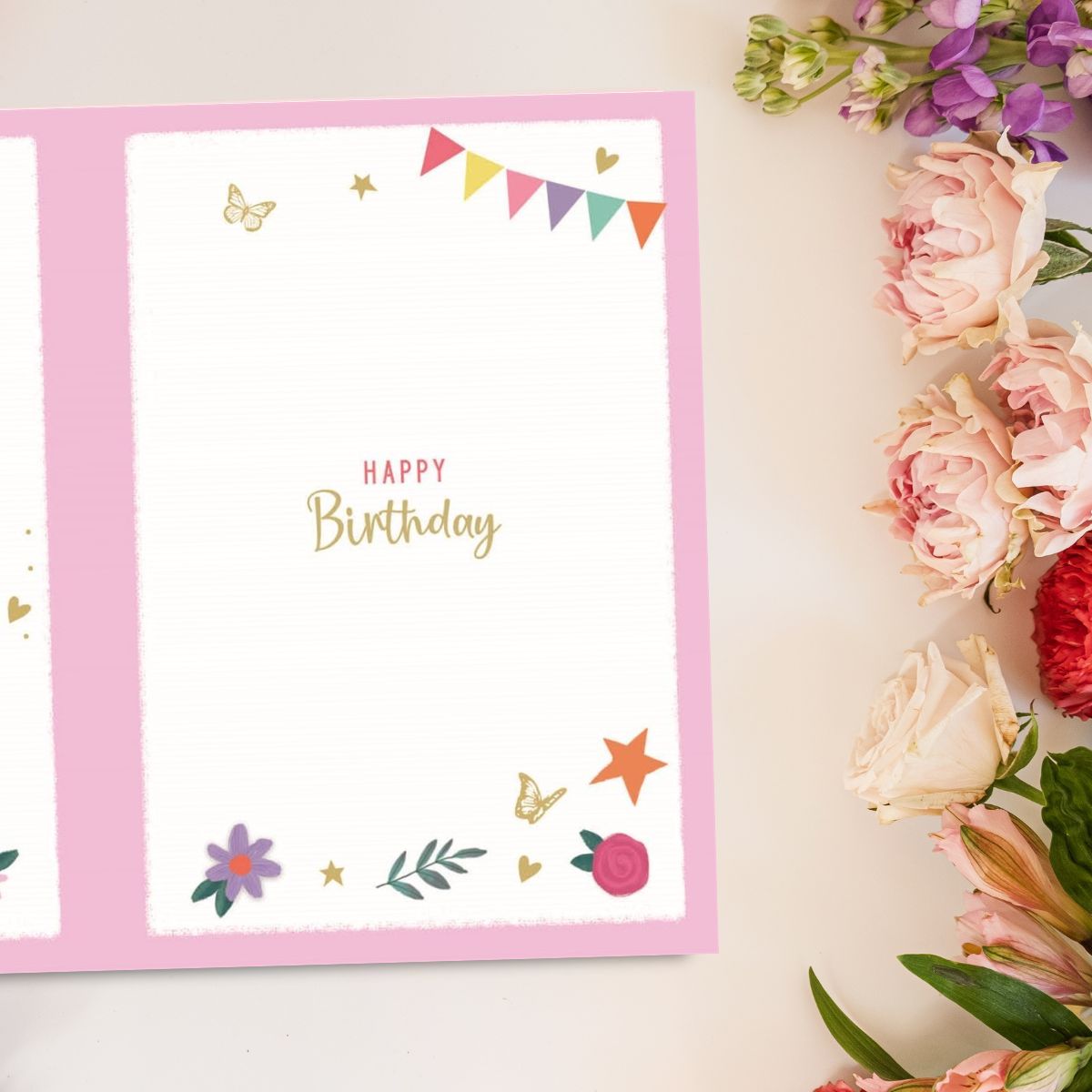 Pavillion Birthday Card - Candles & Stars