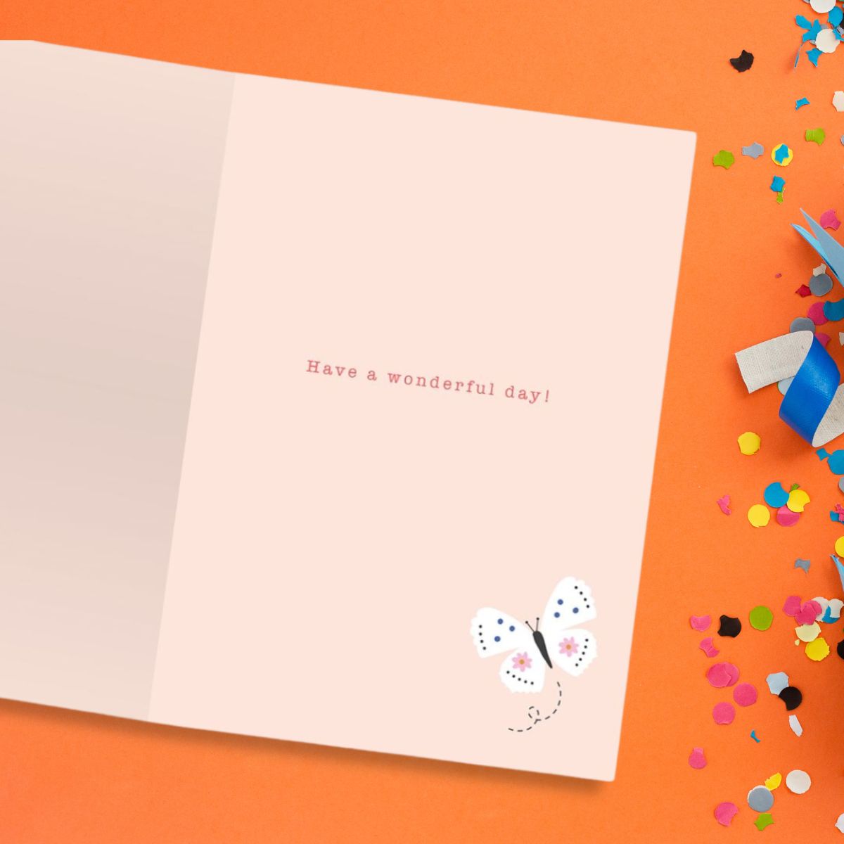 Wild Flower Birthday Card - Birthday Butterflies
