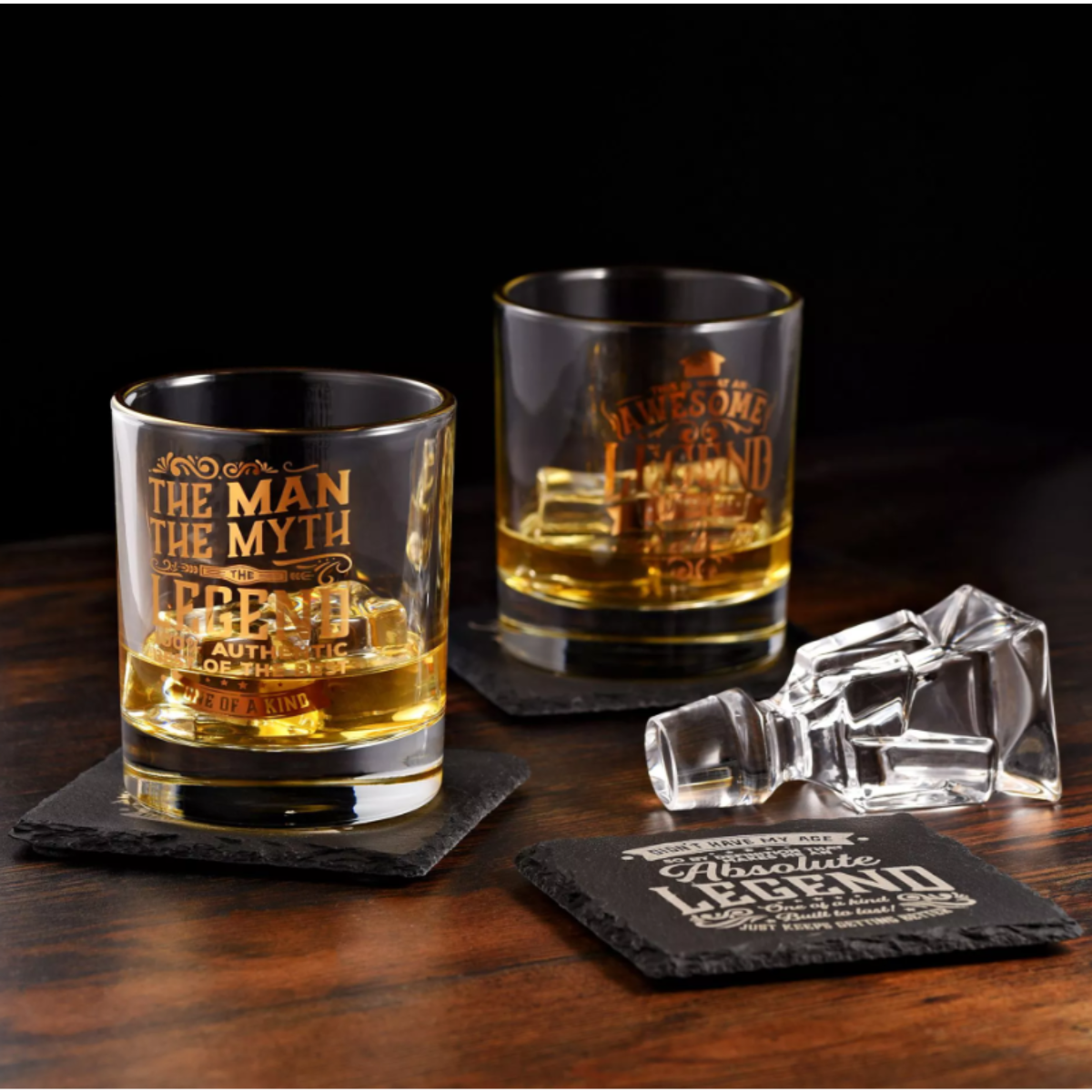 Age 50 Gift - Harvey Makin Legend Slate Coaster - 50 Years