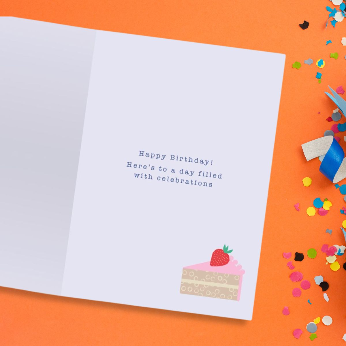 Wild Flower Birthday Card - Cake Time