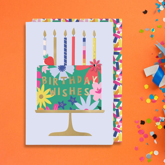 Wild Flower Birthday Card - Birthday Cake