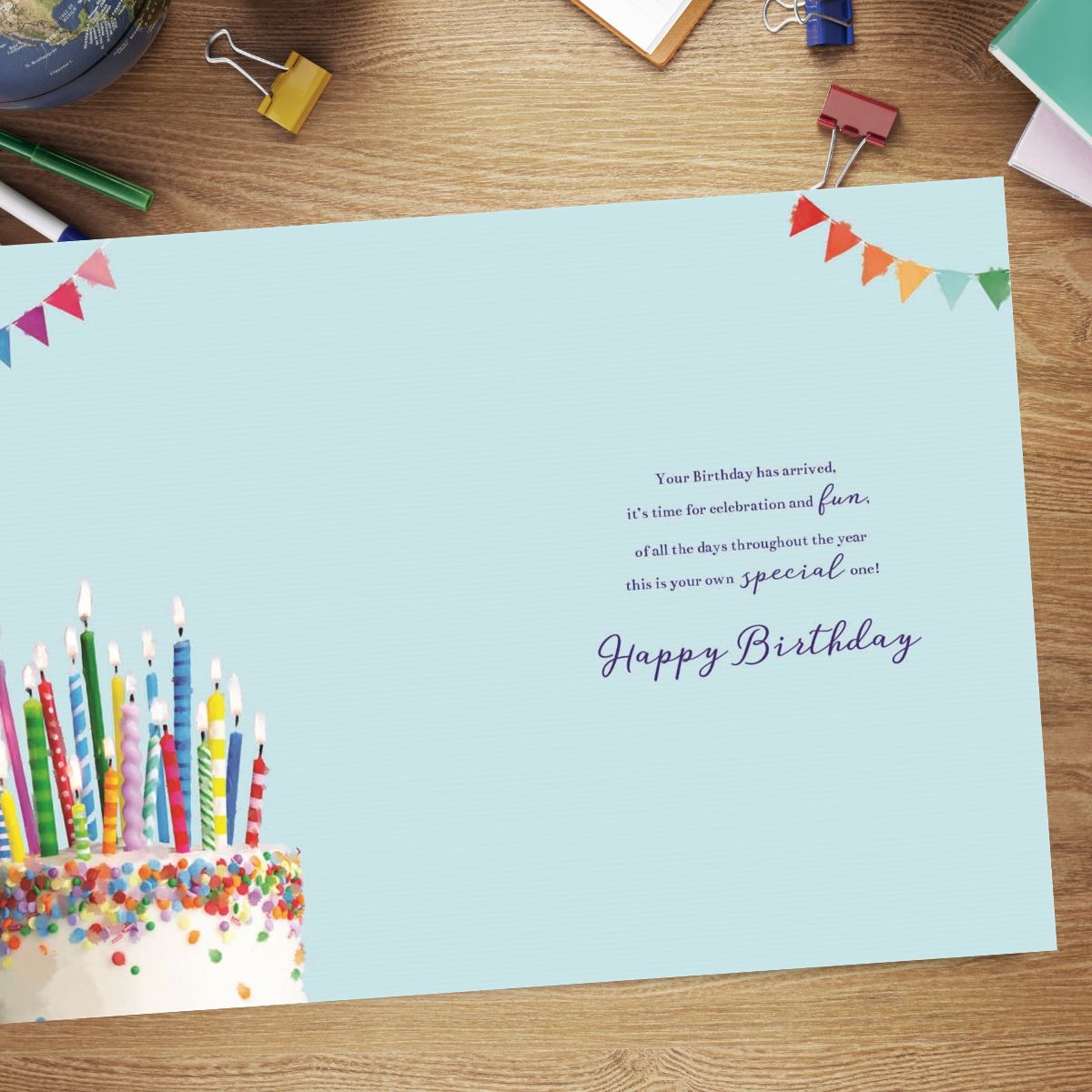 Essence Birthday Card - Cake & Candles
