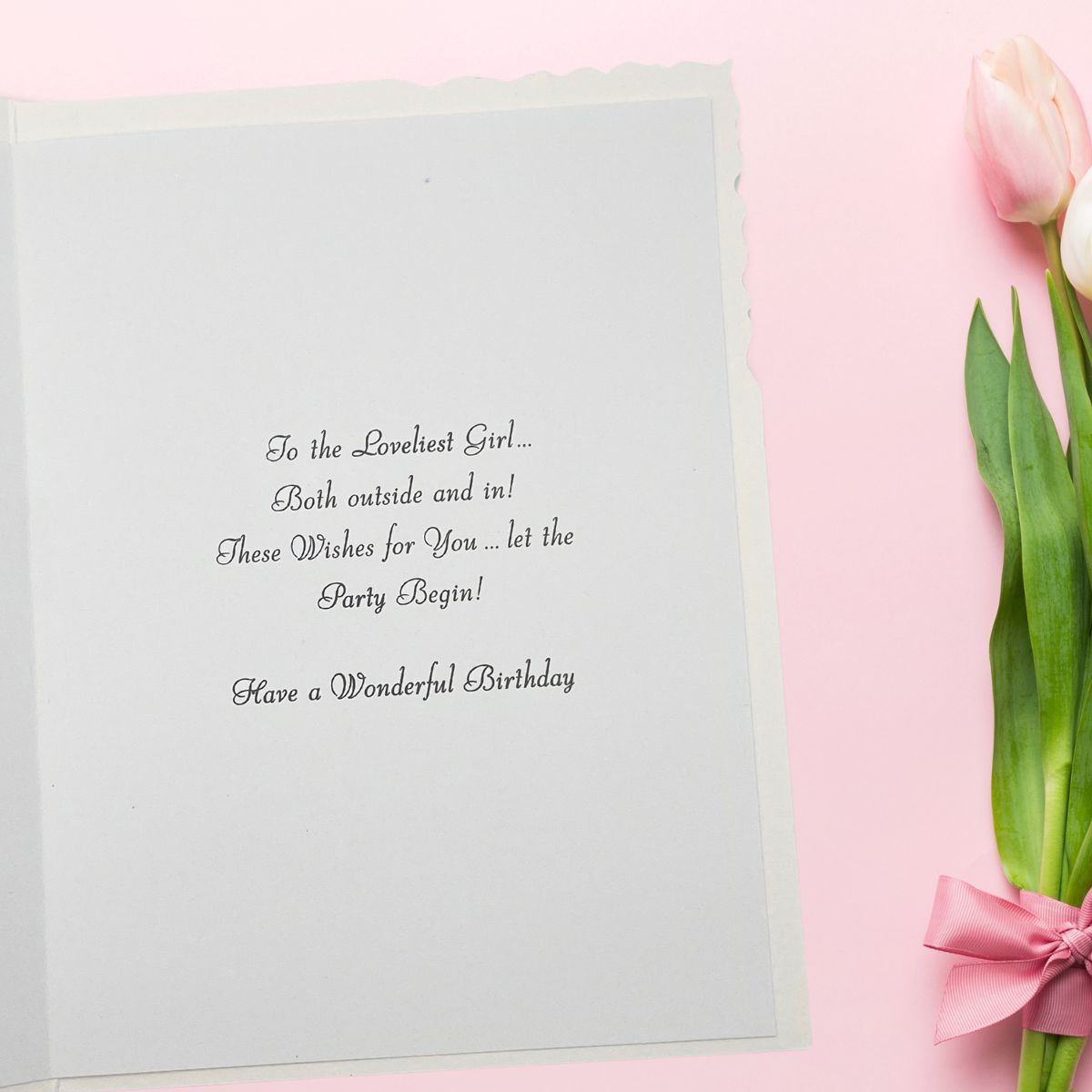 Velvet Birthday Card - Make Up & Candle