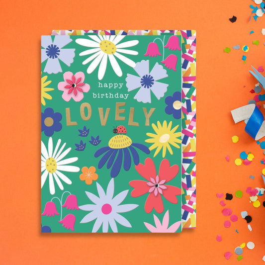Wild Flower Birthday Card - Lovely