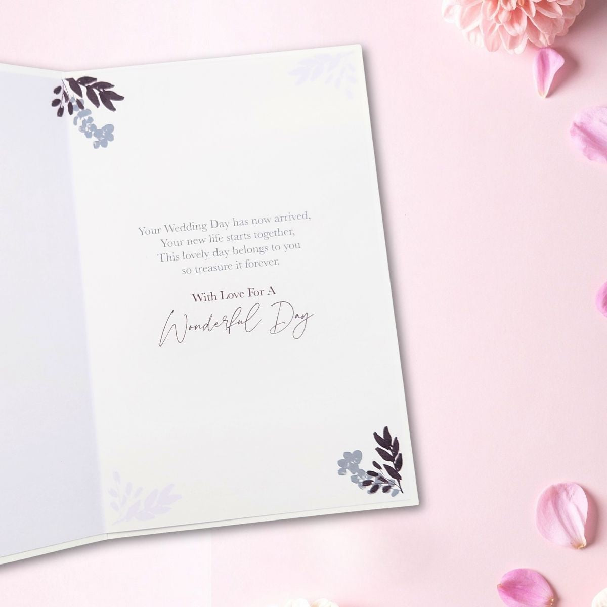 Wedding Day Card - Golden Heart