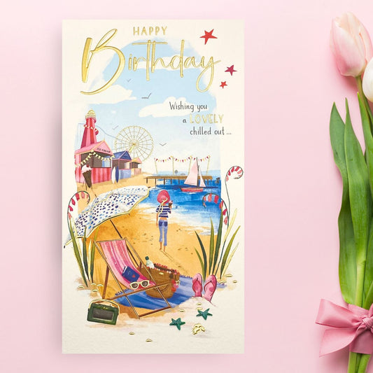 Day Dreams Birthday Card - Beach