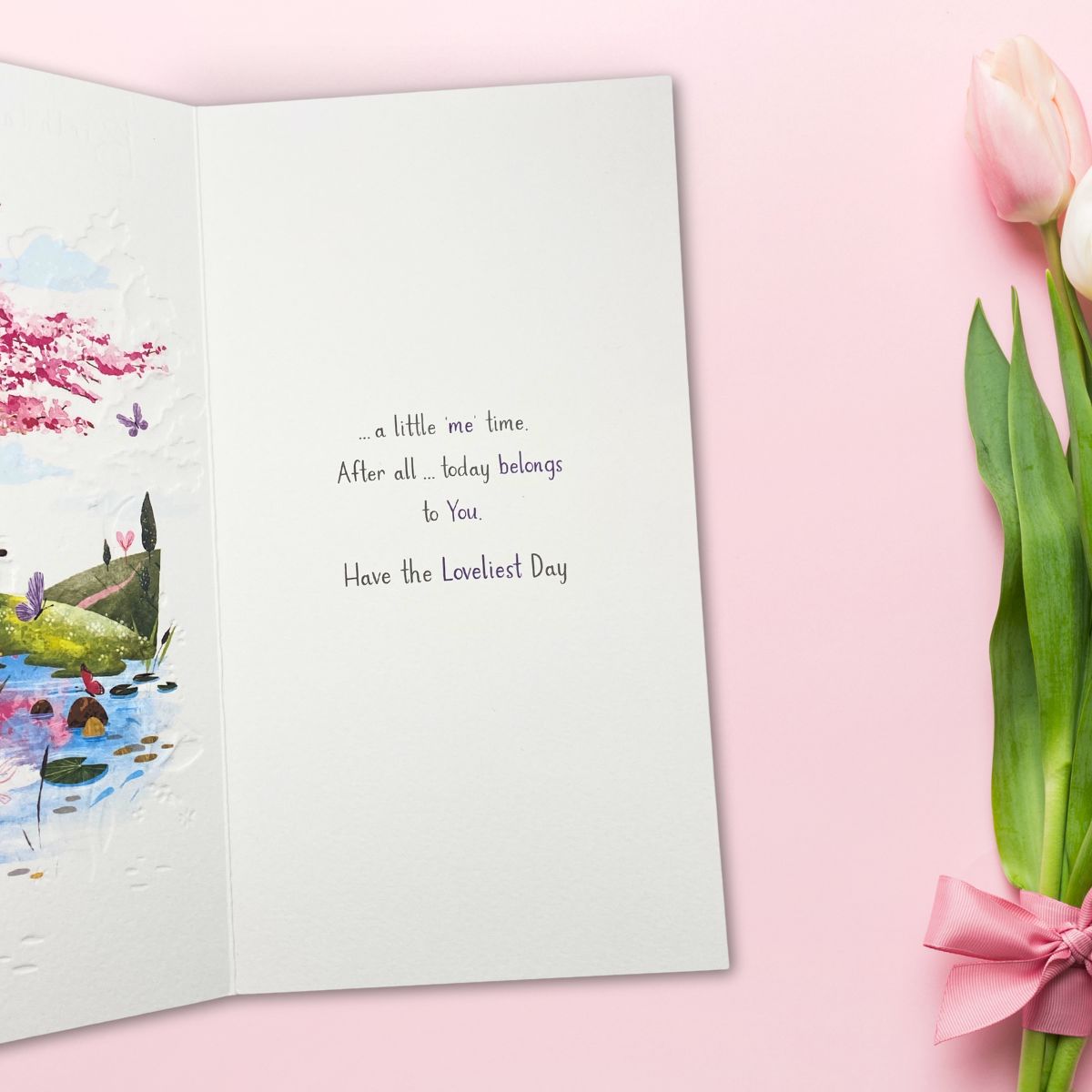 Day Dreams Birthday Card - Cherry Blossom Relax & Enjoy
