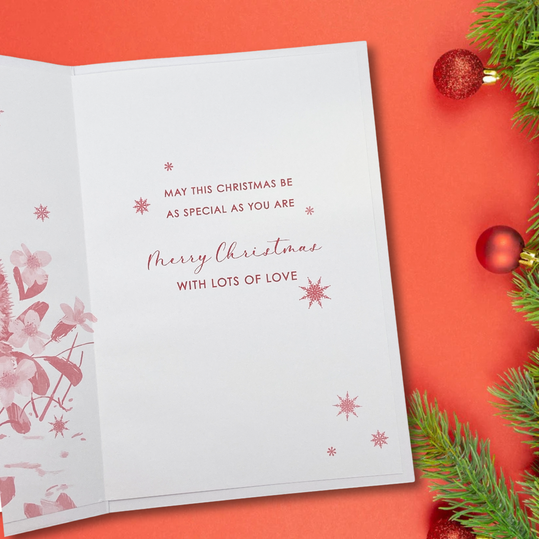 Niece Christmas Card - Snowy Hedgehog