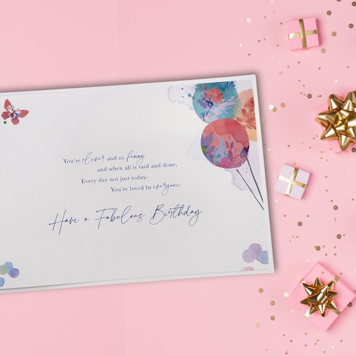 Granddaughter Birthday Card - Landscape Balloons