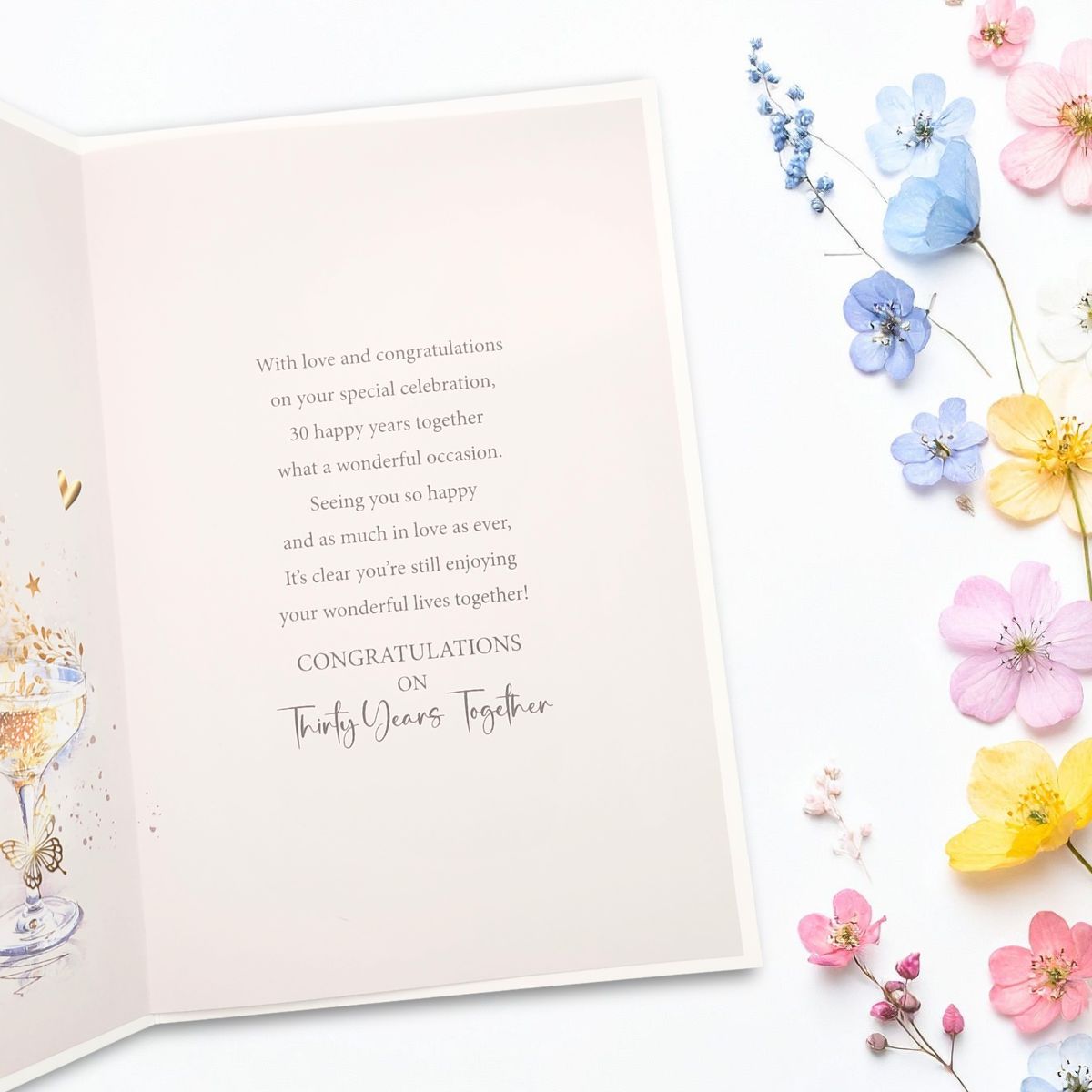 Pearl Wedding Anniversary Card - 30th Grace Cocktails & Gifts