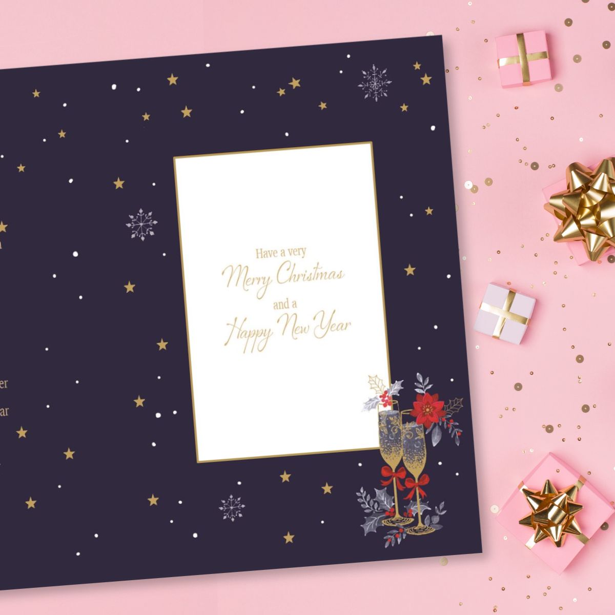 Grandson & Wife Christmas Card - Moonshine Stocking