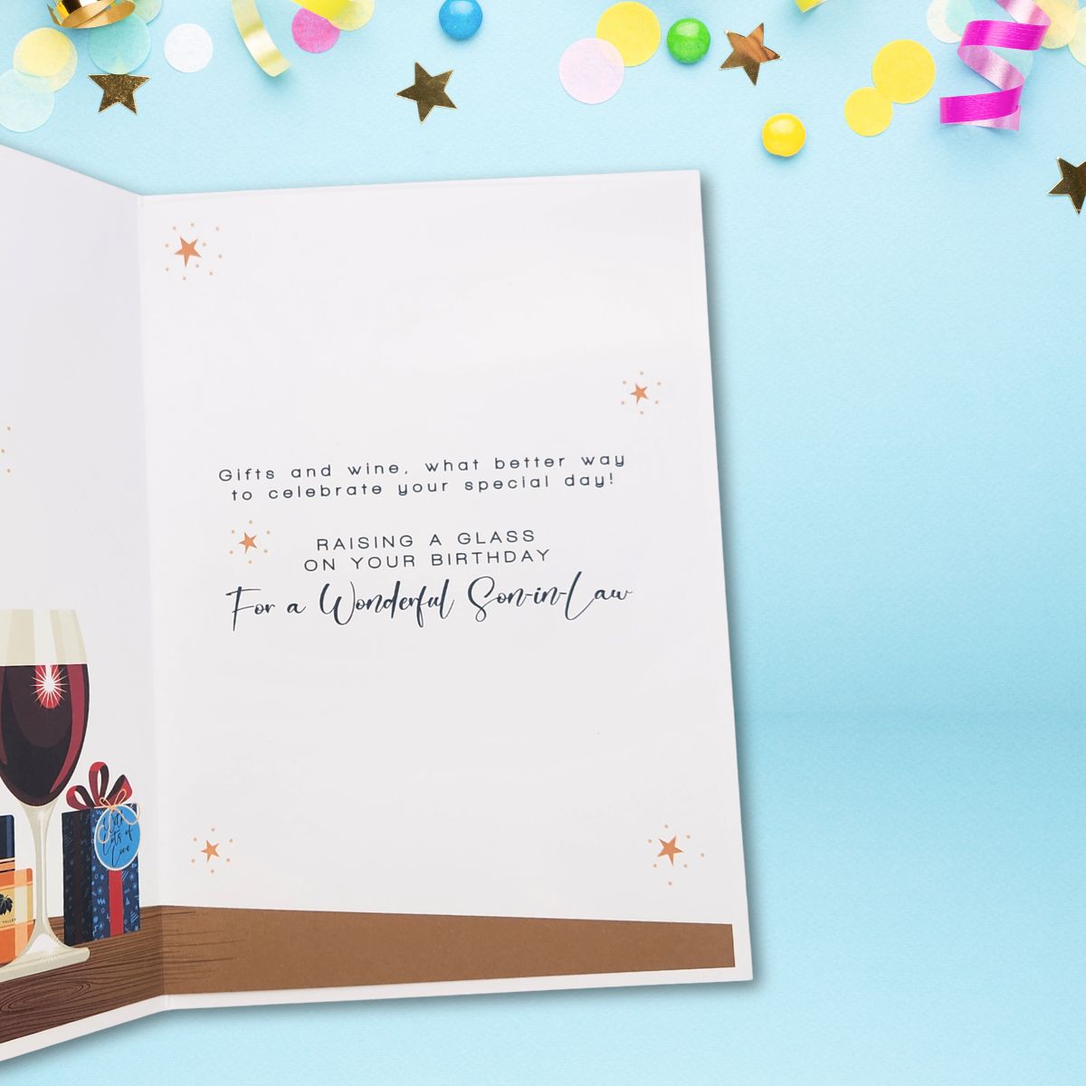 Son-In-Law Birthday Card - Wine Time