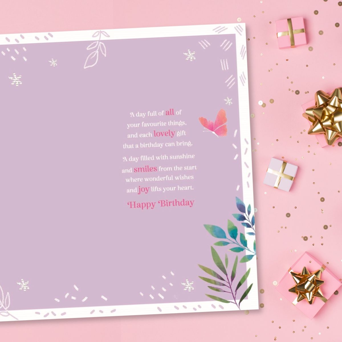 Enchanted Birthday Card - Birthday Butterflies