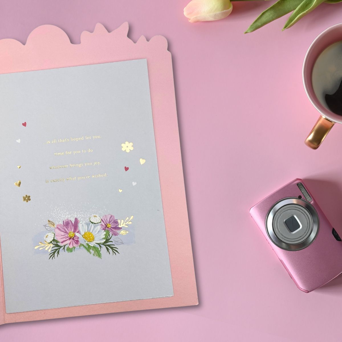 Daughter Birthday Card - Large Luxury Floral Gift Stack