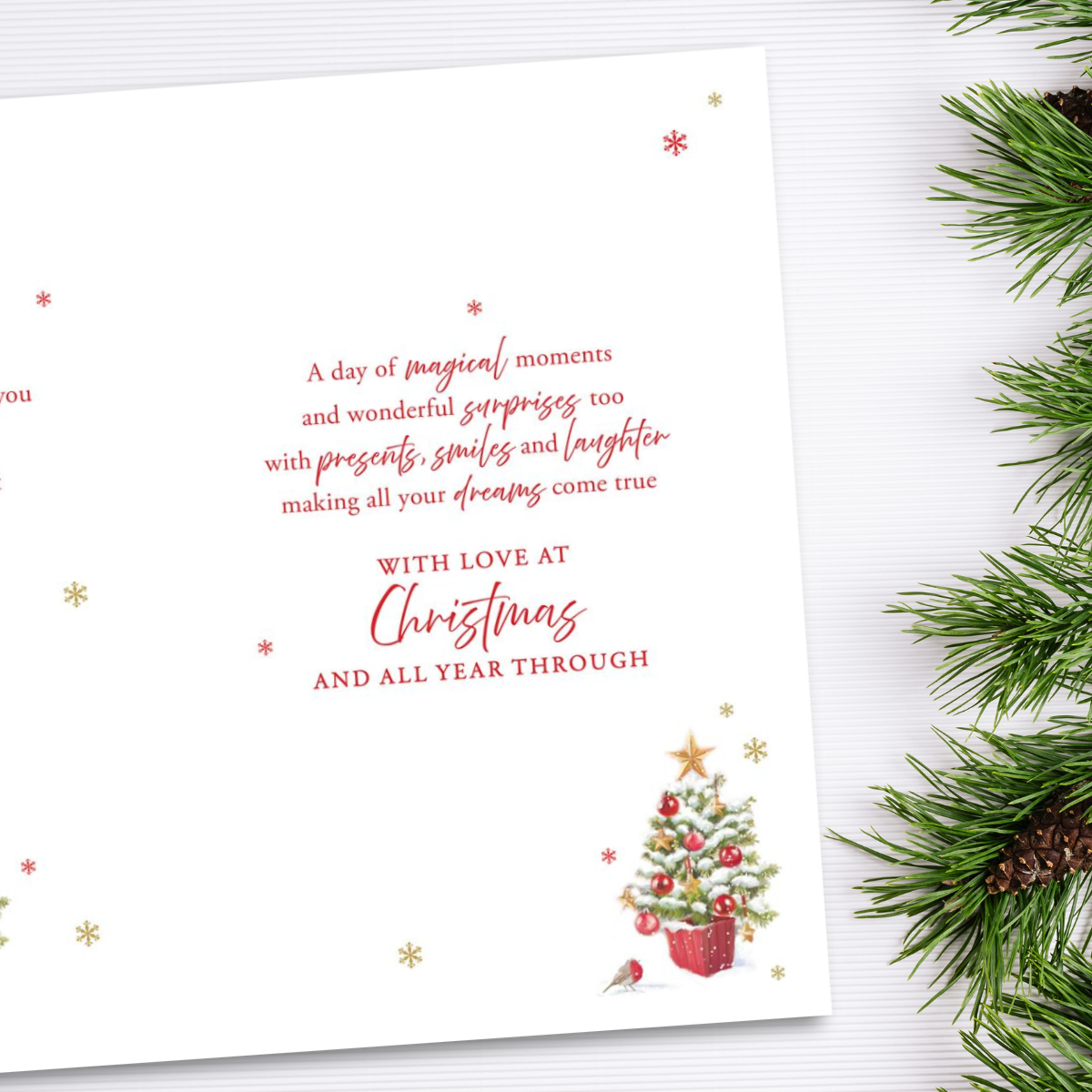 Mum & Partner Christmas Card - Grass Roots
