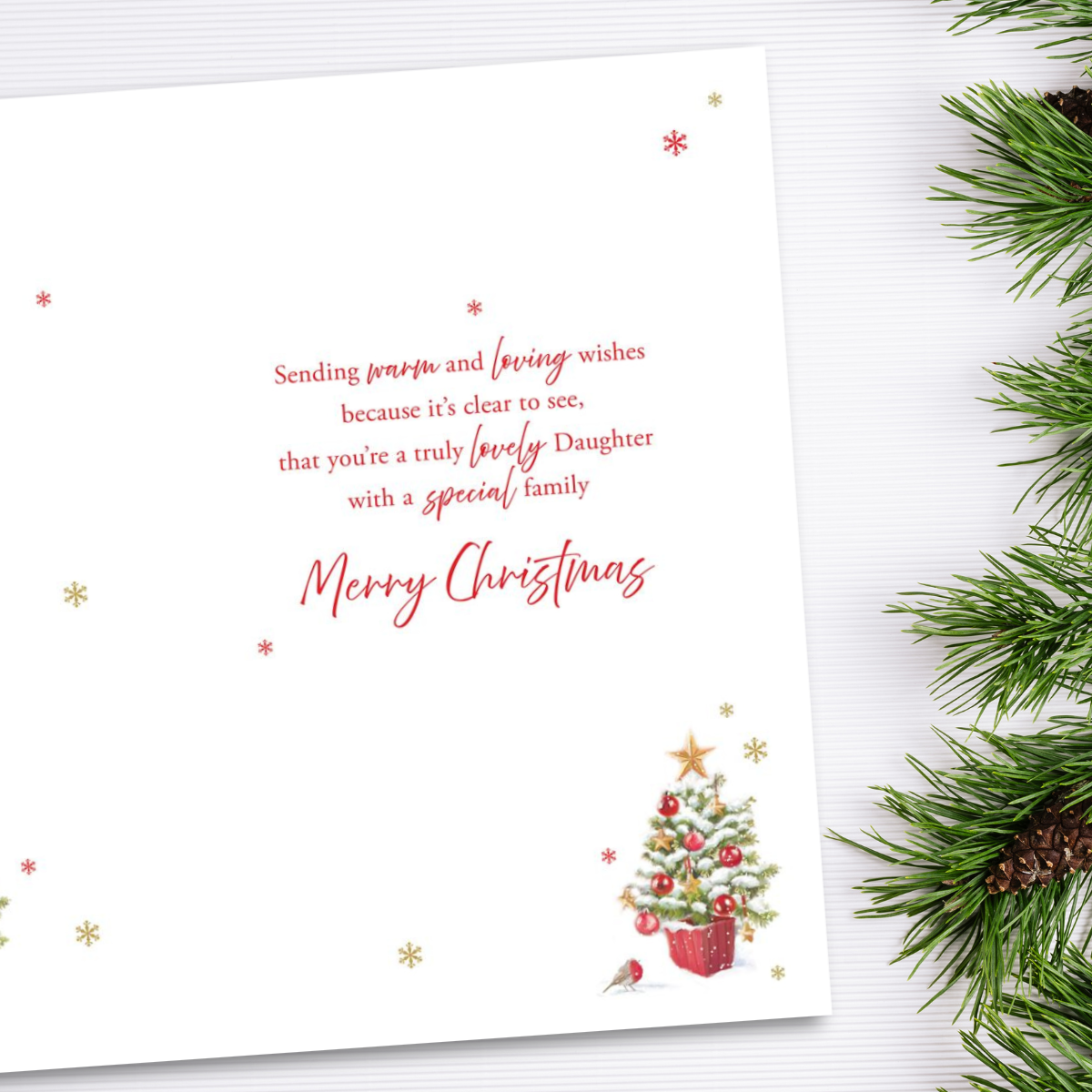 Daughter & Family Christmas Card - Grass Roots