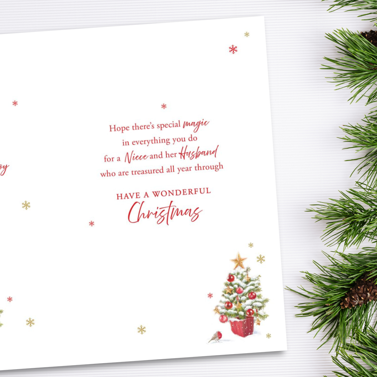 Niece & Husband Christmas Card - Grass Roots