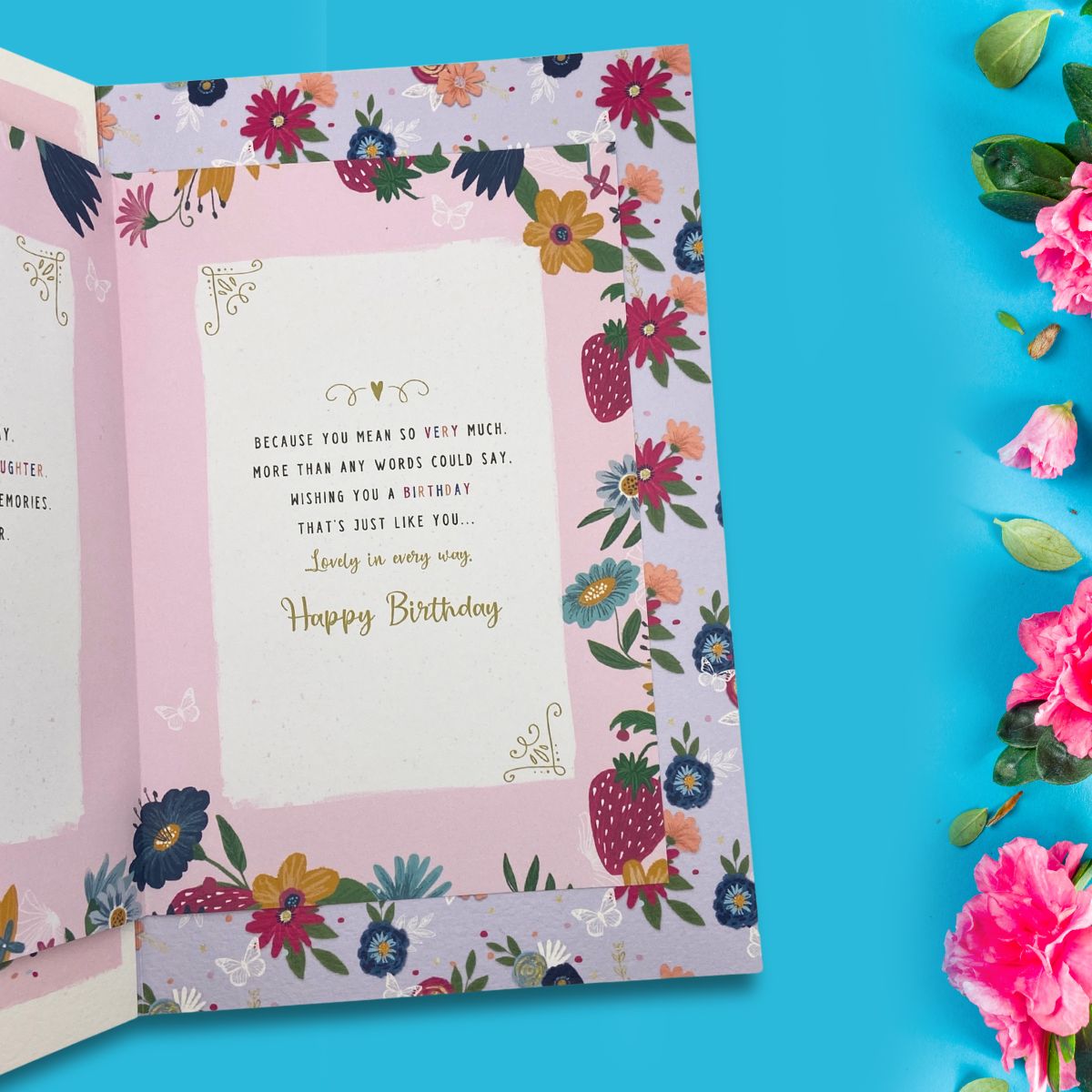 Sister Birthday Card - Large Pavillion Floral Cake