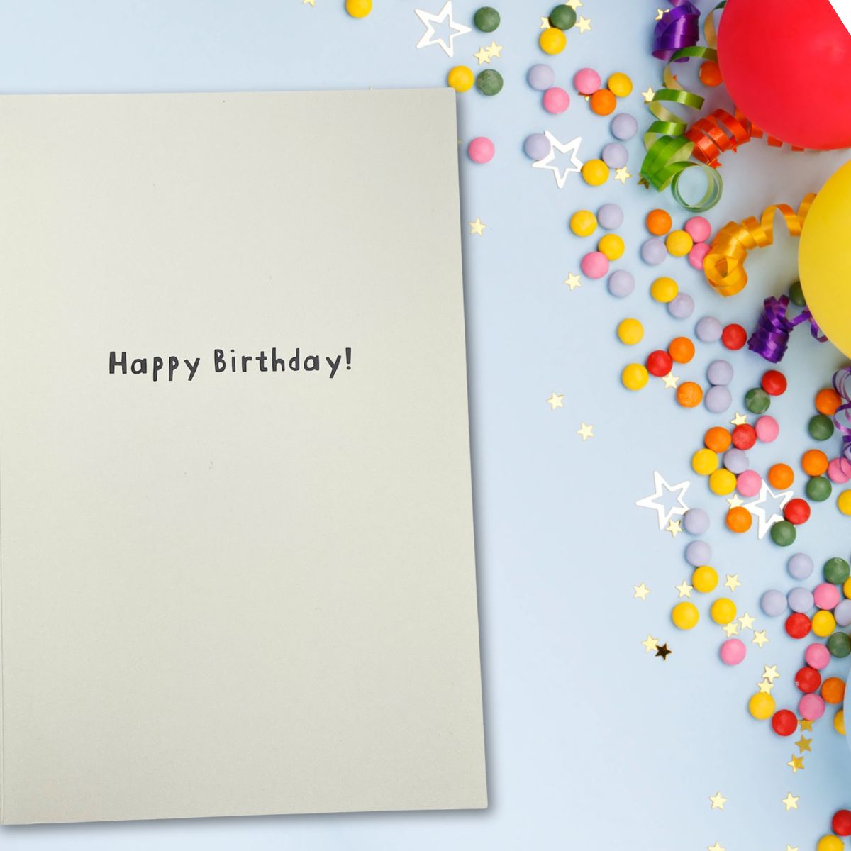 Say Cheese Funny Birthday Card - Cake Face