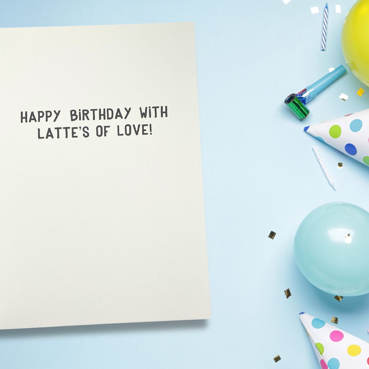 Recycled Paper Greetings Birthday Card - Cat & Hot Chocolate